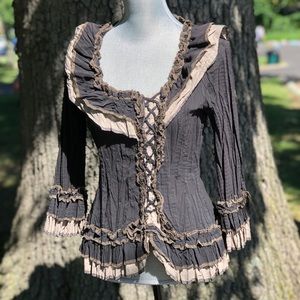 Renaissance/Victorian inspired women’s top.
